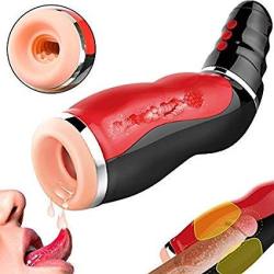 Masturbator Male Feelingirl Electric Automatic Massager Vibrator Realistic Sex Toys Oral Masturabator Men Masturbation Cup 5 Clamp MODES 10 Vibration