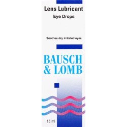Bausch Lomb Lens Lubricant Eye Drops 15ml