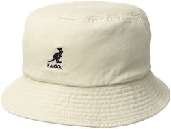 KANGOL Men's Washed Cotton Bucket Hat Khaki XL