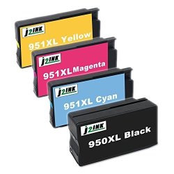 J2INK 4 Pack Remanufactured Ink Cartridge For Hp 950XL Hp 951XL CN045AN CN046AN CN047AN CN048AN High Yield