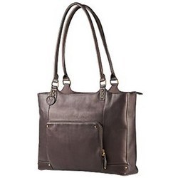 HP 15.6" Ladies Leather Tote Carry Bag in Brown