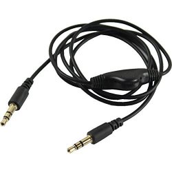 Toogoo R 2PCS 3.5MM M m Stereo Headphone Audio Extension Cable Cord With Volume Control Black