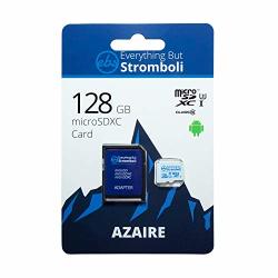 Everything But Stromboli 128GB Azaire Microsd Memory Card & Adapter Works With Samsung Galaxy Phones A Series A10 A10E A20 A30 A50 Speed Class