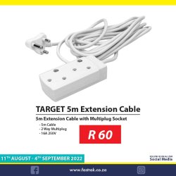 TT-F01-5M Target Electrical Extension Cord 5M