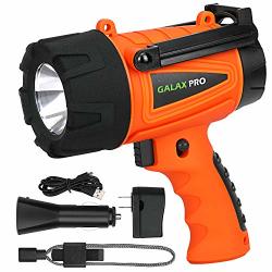 Galax Pro 5W Rechargeable LED Spotlight 280 Lumens With 3 Light Models IP54 Waterproof Wall And Car Charger Included Lightweight And Compact Design - Orange