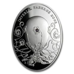 Niue Island 2 Dollars Pansy Egg 2011 Imperial Faberge Eggs Series Silver