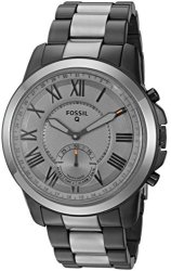 FOSSIL Q Grant Gen 2 Hybrid Smartwatch Black And Smoke-tone Stainless Steel FTW1139