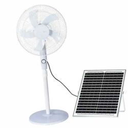 16" Solar Rechargeable Stand Fan With Panel