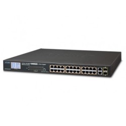 Planet 24 Port 802.3at Poe Switch 2 X Gige sfp