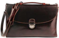 Jekyll And Hide Oxford Leather Slimline Briefcase Tobacco