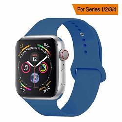 Yanch Compatible With For Apple Watch Band 42MM 44MM Soft Silicone Sport Band Replacement Wrist Strap Compatible With For Iwatch Nike+ Sport Edition S m