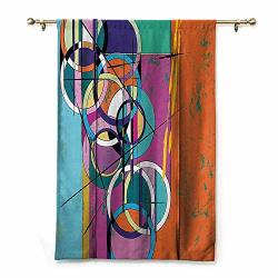 Doneeckl Spa Roman Curtain Modern Art Home Decor Unique Vertical Rectangle Inclined Cross And Half Circle Inner Reality Art Suitable For Bedroom Living Room