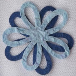 Mulberry Paper Flowers "blue" X4