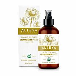 Alteya Organic Chamomile Water Spray 240 Ml Glass Bottle - Usda Certified Organic Floral Water Steam-distilled From Fresh Anthemis Nobilis Flowers -hydrating Soothing And Calming