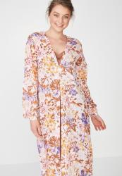 Cotton On Woven Textured Robe Elevated Bloom - White