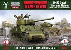 Flames Of War Usa M4A3 Late Sherman Platoon 5 Tanks Plastic Late War