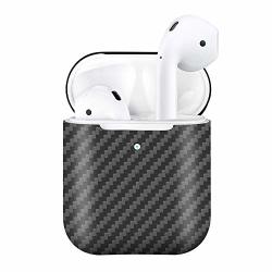 Monocarbon Genuine Carbon Fiber Case Compatible For Airpods 2 With Wireless Charging Case Apple Wireless Headset Headphone Case Box Wireless Bluetooth Earphone Protective Case