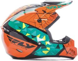Fly Racing Fly Kinetic Crux Teal Orange & Black Helmet