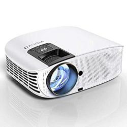HD Projector Connect To Smartphone Vamvo Movie Projector 200" Lcd Home Theater Video Projector Support 1080P HDMI Vga Av USB Microsd For Home Enterta