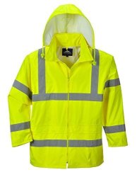 Portwest Waterproof Rain Jacket Lightweight Yellow Medium