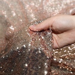 Partydelight 4 Yards 12 Feet Sequin Fabric By The Yard Sequin Fabric Tablecloth Linen Sequin Tablecloth Table Runner Rose Gold