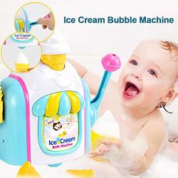 Roche.z Bubble Bath Toys Toy Ice Cream Maker Bubble Foam Play Machine Bathtub Toys Foam Cone Factory Baby Bath Toy Ice Cream Themed Bubble