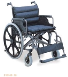 Steel Wheelchair - Nylon - Up To 150 Kg Extra Wide