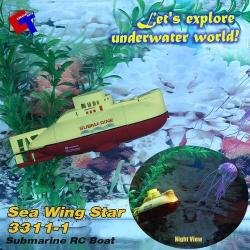 Create Toys Sea Wing Star 3311-1 27mhz Radio Control Submarine Tourism Boat