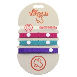 Toy Toggle Diva Toy Straps For Girls - Purple Cerise Pink & Teal