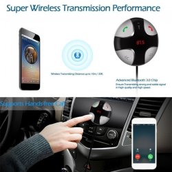 Car Wireless Bluetooth Fm Transmitter Stereo Music Box Hands- Kit With Tf Ca