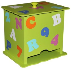 Letters And Numbers Nappy Dispenser Lime