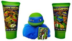Teenage Mutant Ninja Turtles 4 PC Bath Set. Plus Free Bonus 1 Sticker Activity Set.