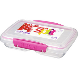 Sistema 350ml Pink To Go Split Lunch Box