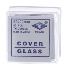 American Educational Glass Microscope Cover Slip 22MM Length 22MM Width 2 Thickness Bundle Of 800