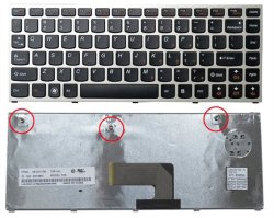 Lenovo Ideapad U460 U460A U460S 25-010478 V-115420AS1 Gray Frame Laptop Keyboard Black