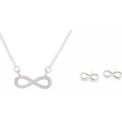 Za Sophisticated Infinty Necklace & Earring Gift Set
