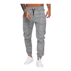 Checkered Joggers For Men Tapered Cargo Pants Gym Sweatpants -
