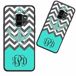 Customized Phone Case For Samsung Galaxy S9 Gray Chevron Anchor Pattern Personalized For Samsung Galaxy S9
