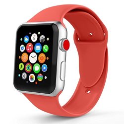 Iyou Sport Band Compatible For Apple Watch Band 38MM 42MM Soft Silicone Replacement Sport Strap Compatible For Iwatch 2017 Apple Watch Series 3 2 1 Edition