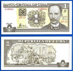Cuba 1 Peso 2004 Unc Pesos Centavos Pesos Centavo Caribe America Banknote