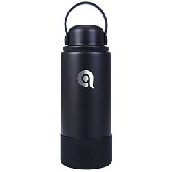 Qottle 32OZ Vacuum Insulated Stainless Steel Double Walled Thermos Stein Flask Water Bottle Sport Water Bottle Black Color