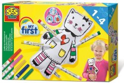 Ses Educational Goods - Cuddley Toy Cat Colouring Set