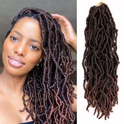Sibaile New Faux Locs 18 Inch Faux Locs Crochet Hair Ombre Braiding Hair 6 Packs lot 21 Strands pack Natural Looking Wavy Premium Synthetic Hair African