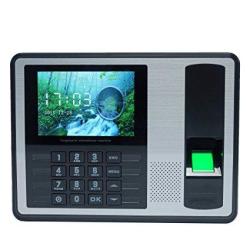 Aibecy Biometric Fingerprint Password Attendance Machine Employee Checking-in Recorder 4 Inch Tft Lcd Screen Dc 5V Time Attendance Clock