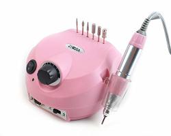 Yegood Electric Nail Drill Professional 30000RPM Nail Drill Machine Electric Nail File Manicure Drill E File Nail Drill Set For Acrylic Gel Nails 110V Pink