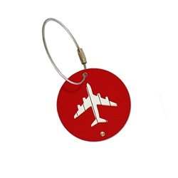 DZT1968 Aircraft Round Shape Baggage Detachable Tag Baggage Checked Boarding Elevators Red