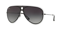 Ray-ban RB3605N Aviator Sunglasses Black & White grey Gradient 32 Mm