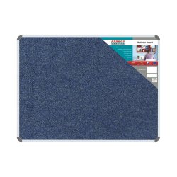 Bulletin Board Ribbed Aluminium Frame 1200X90MM - Denim