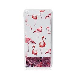 Case Huawei P10 Plus Huawei P10 Plus Shell Pretty Creative Flamingo Sparkle Bling Glitter Shinny Flowing Liquid Clear Transparent Crystal Case Cover For Huawei