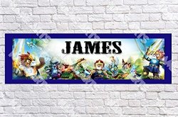 Personalized Customized Legend Of Chima Name Poster With Border Mat- Home Wall Decor Birthday Party Door Banner